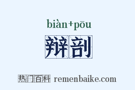辩剖是什么意思的图片